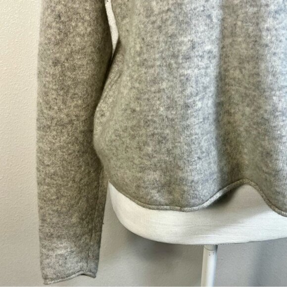 Free People Cashmere Mock Turtleneck Sweater Grey Size M Minimalist Winter - Picture 3 of 9